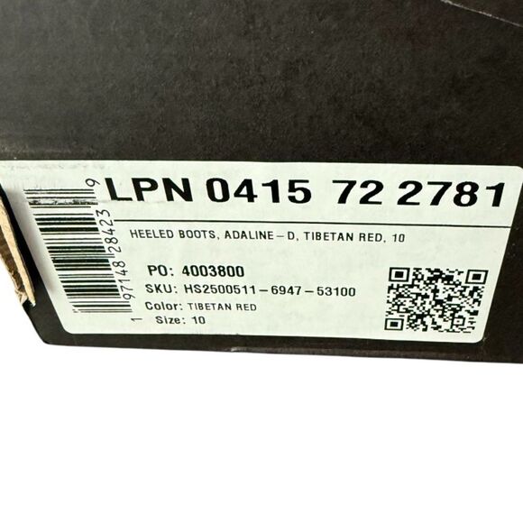 Shoe Dazzle Heeled Boots Adaline-D Tibetan Red Knee Boots Women’s Size 10 Wide - Picture 11 of 11